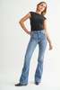 Just Black Denim The Skinny Flare Jean - Medium Denim - Thumbnail 2