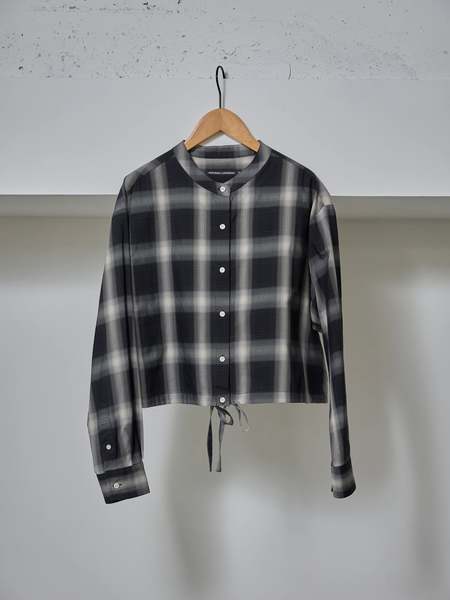 専用 Veritecoeur / cotton stand collar Namu Shop - Veritecoeur Stand Collar Shirt - Green