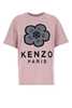 Kenzo Melange Pink Cotton Oversize T-shirt - Rose - Thumbnail 1