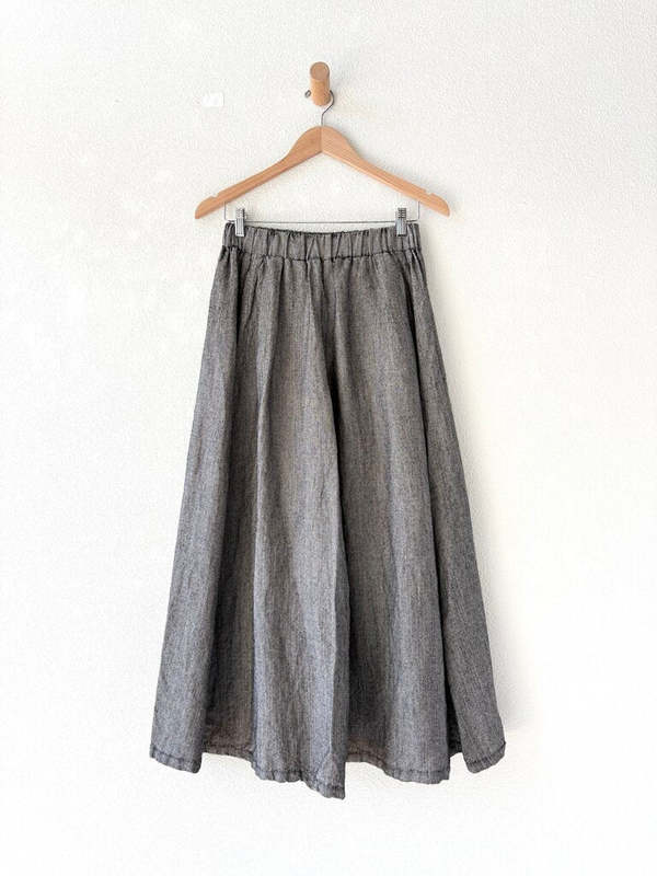 Apuntob Linen Wool Wide Leg Pants
