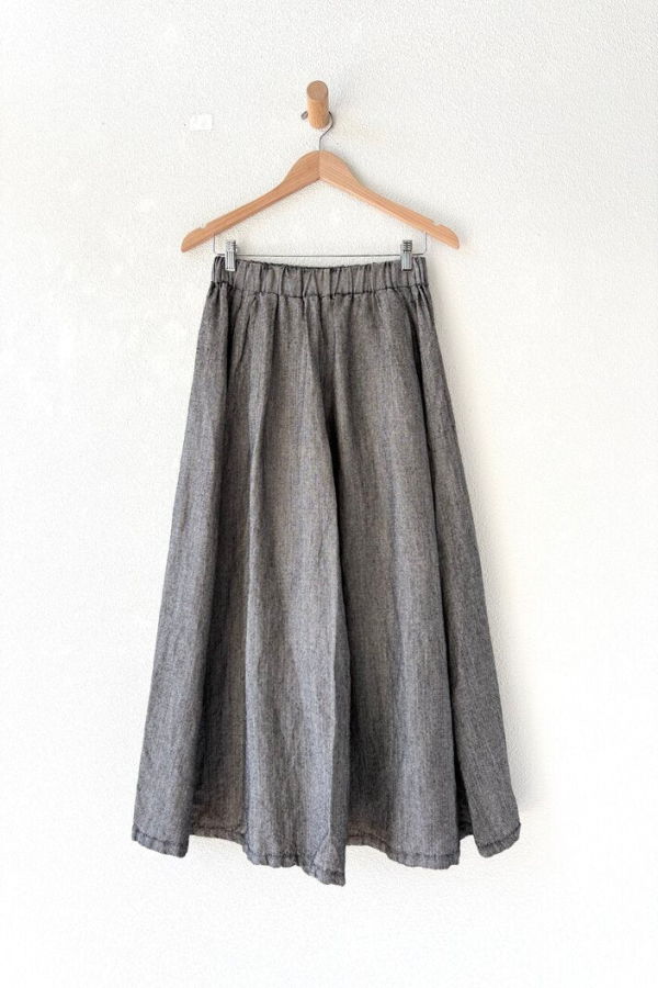 Apuntob Linen Wool Wide Leg Pants