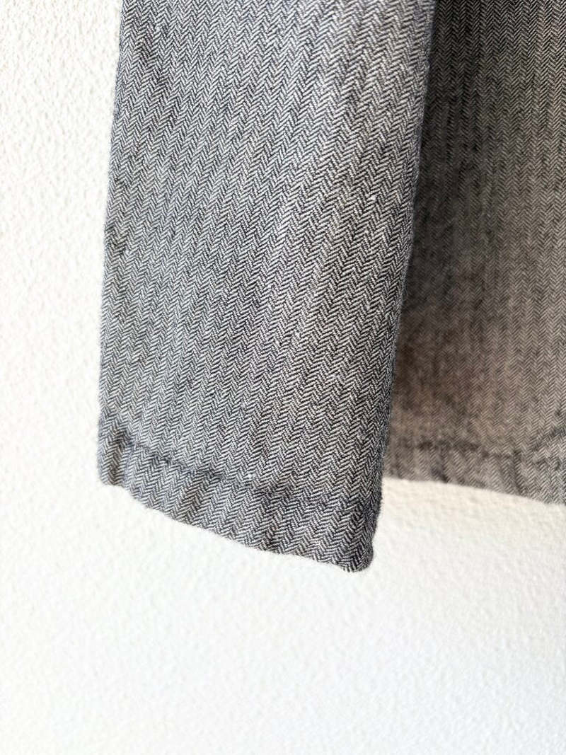 Apuntob Linen Wool Wide Leg Pants