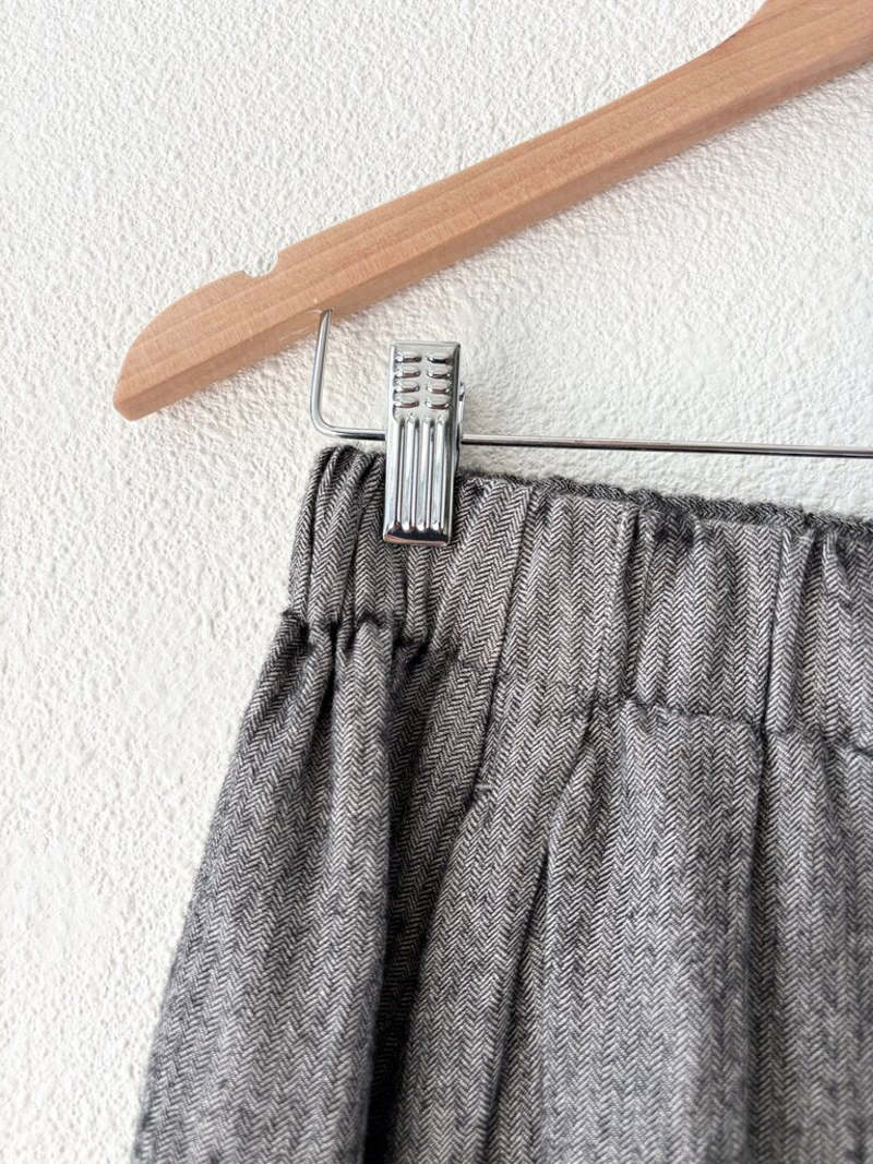 Apuntob Linen Wool Wide Leg Pants