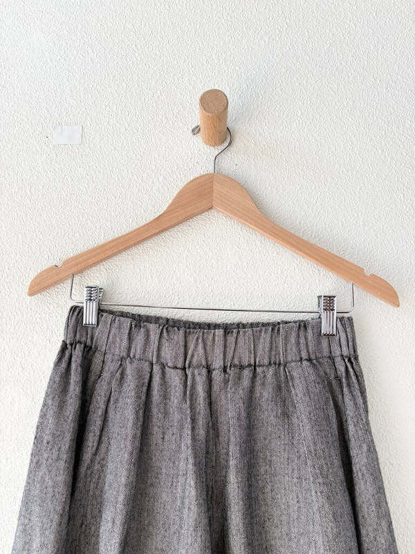 Apuntob Linen Wool Wide Leg Pants