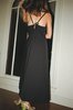 Sayaka Davis Asymmetrical Hem Dress - Black - Thumbnail 2