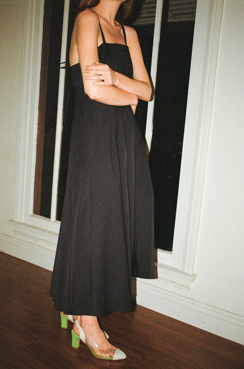 Sayaka Davis Asymmetrical Hem Dress - Black