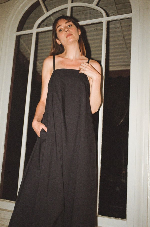 Sayaka Davis Asymmetrical Hem Dress - Black