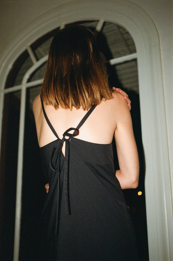 Sayaka Davis Asymmetrical Hem Dress - Black