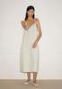 Deiji Studios Linen Strap Dress Pastel Pistachio Dress - Thumbnail 3
