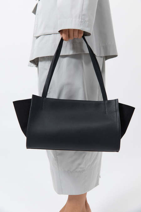 MARGESHERWOOD Large Pumpkin Bag - Indigo Nubuck | Garmentory