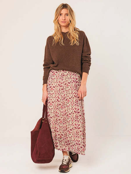 Zimmermann Pavilion Gathered Midi Skirt - Black Multi Floral