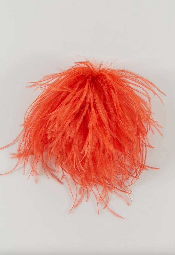INDRESS Feather Brooch/Headpiece - Orange | Garmentory