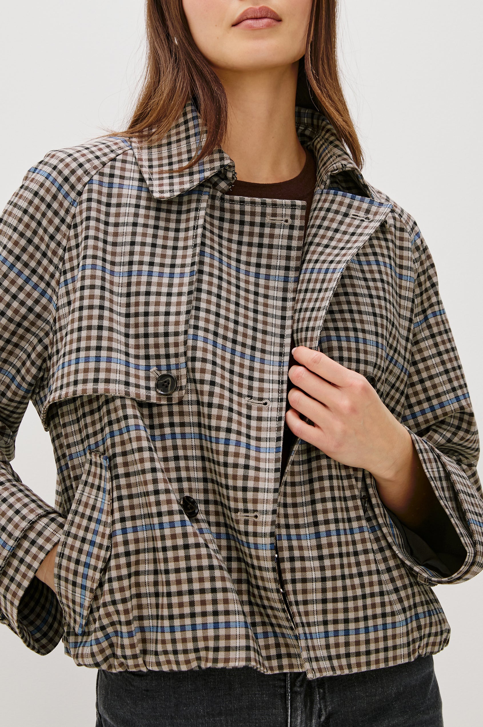 Check Jacket Rails Jett Jacket in Mocha Check Jacket | Garmentory