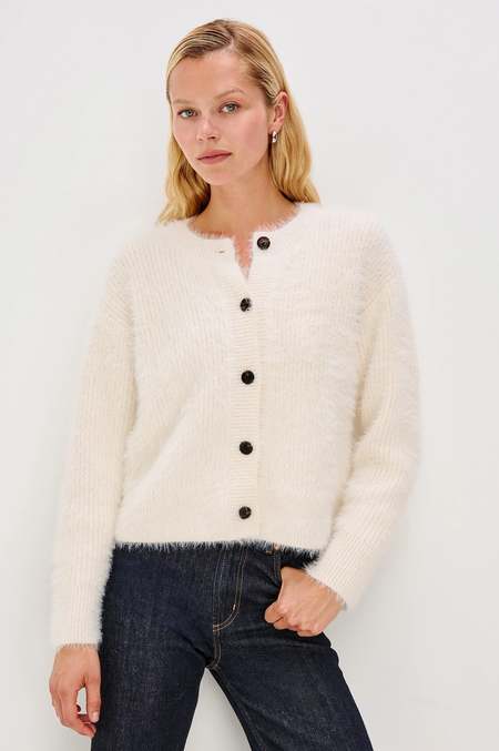 【MOLLIOLLI】KIM REVERSIBLE CARDIGAN JACKET (3COLORS) MOLLIOLLI Kim Reversible Cardigan Jacket - Vanilla | Garmentory