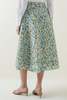 Erdem A-Line Midi Skirt - Abstract Rose Pale Cerulean - Thumbnail 4