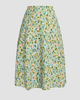 Erdem A-Line Midi Skirt - Abstract Rose Pale Cerulean - Thumbnail 7