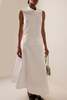 Brandon Maxwell Knox Low Slung Circle Skirt - White - Thumbnail 2