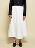 Brandon Maxwell Knox Low Slung Circle Skirt - White - Thumbnail 5