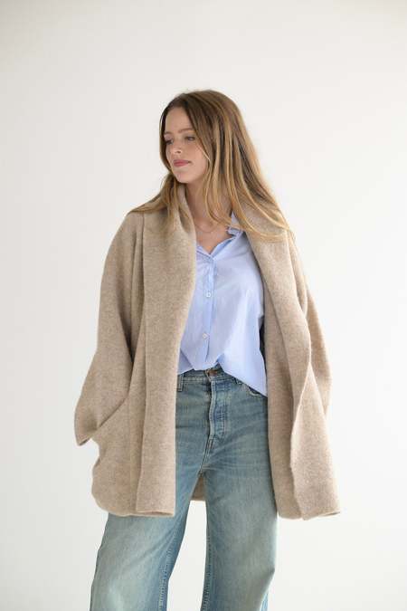Lauren Manoogian Taper Coat - Raw White | Garmentory