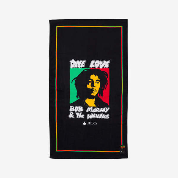 Slowtide One Love Beach Towel - Black