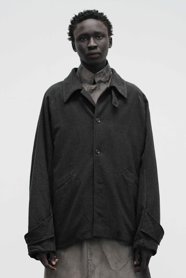 Attempt Raglan Sleeves Dropped Shoulder Jacket