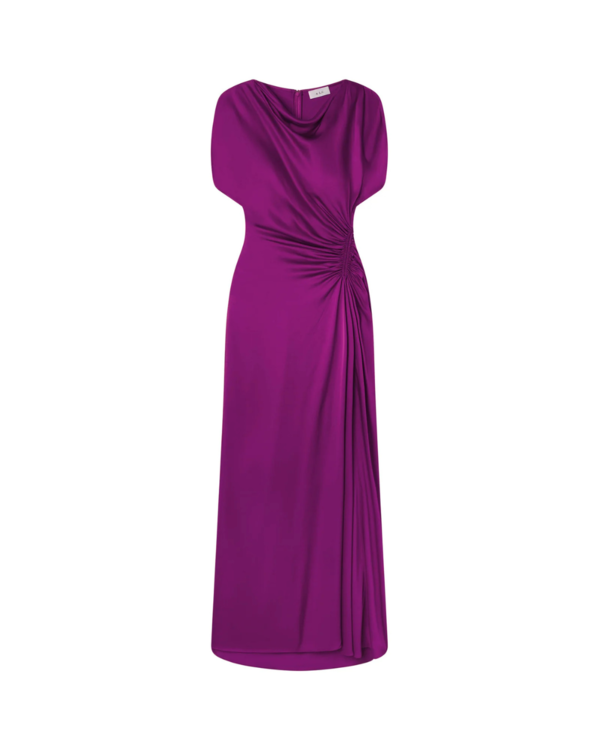 strapless open back dress Purple Tropical Floral Sun Dress by Molly Bracken – Modern Millie main image 0
