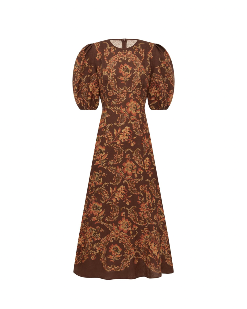alemais brown dress Alemais Maroc Shirtdress in Brown Multi 4AU/0 / Brown Multi main image 0