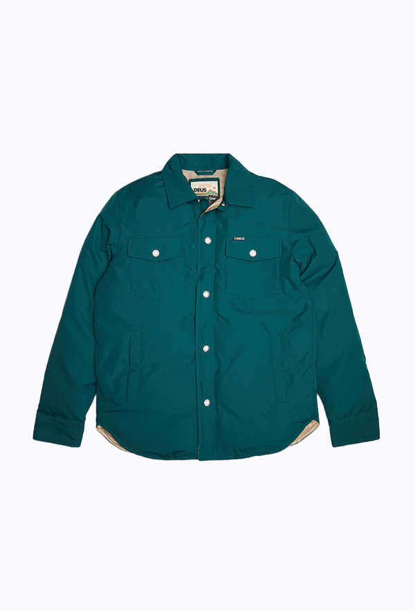 まさ　Deus MENS OVERSHIRT Deus Ex Machina Mens Walker Long Sleeve Over Shirt Clover Green