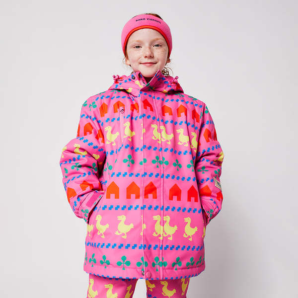 KIDS Bobo Choses Farm All Over Ski Jacket - Pink | Garmentory