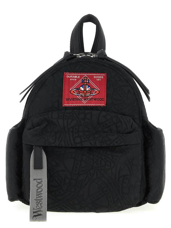 Vivienne Westwood ブラックリュックサック Vivienne Westwood Orb Backpack