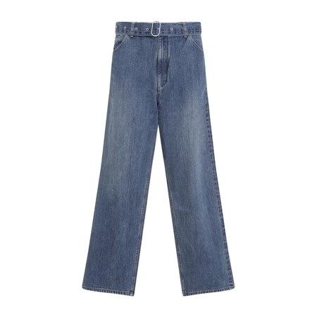 Jil Sander Five Pocket Washed Raw Denim - Cobalt/Light Blue
