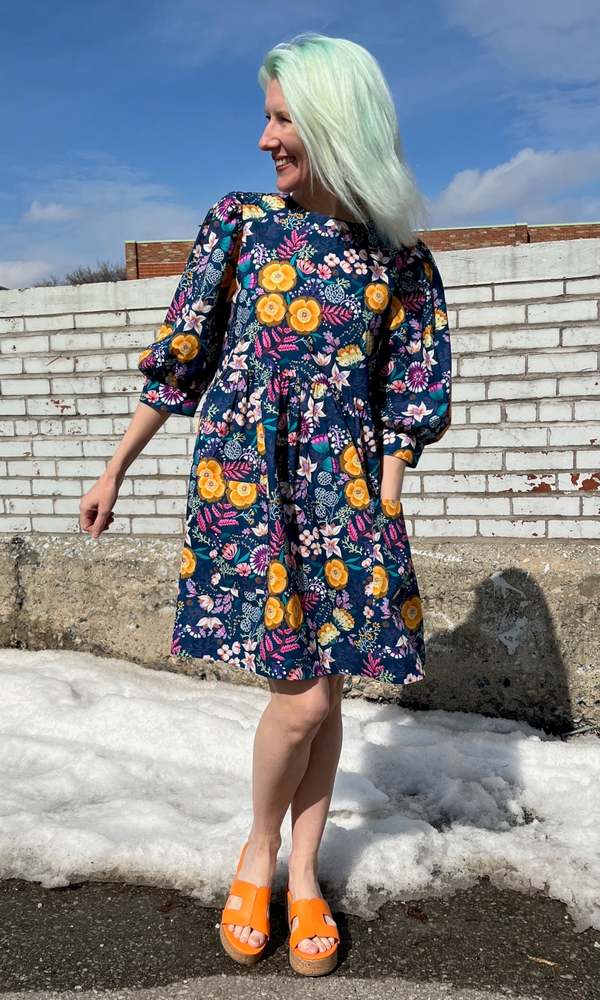 Birds of North America Devil Downhead Dress - Midnight Brilliance