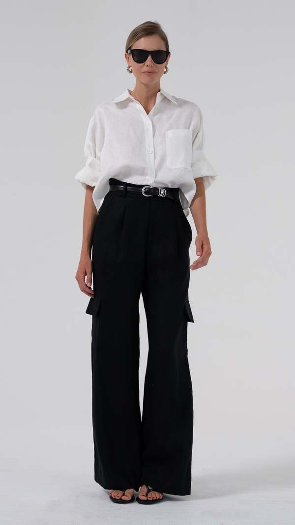 Parentezi Monica Cargo Linen Pants - Oat Parentezi Monica Cargo Linen Pants - Oat