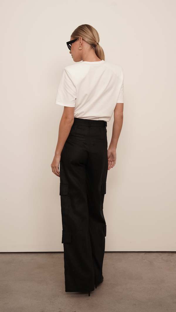 Parentezi Monica Cargo Linen Pants - Oat