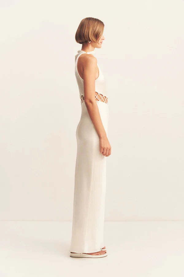 Shona Joy Huxley Cowl Lace Up Maxi Dress | Garmentory