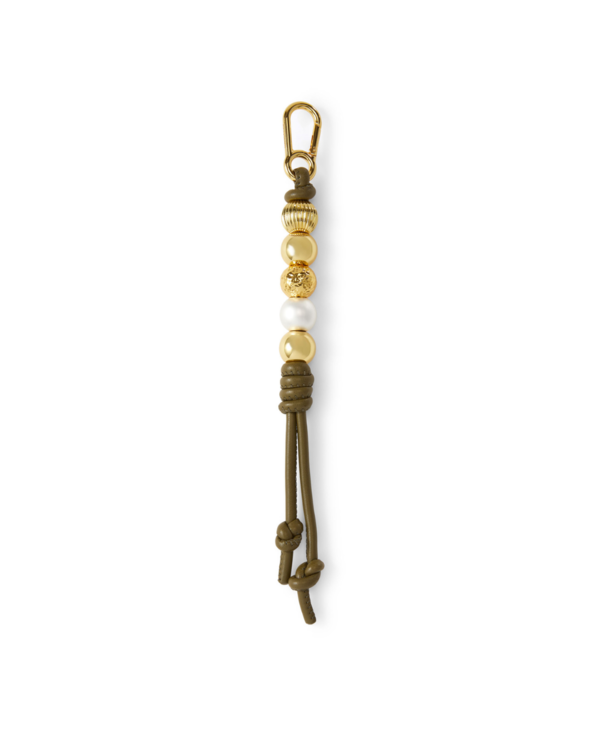 Veronica Beard Vegan Leather 3 Bead Bag Charm - Cypress