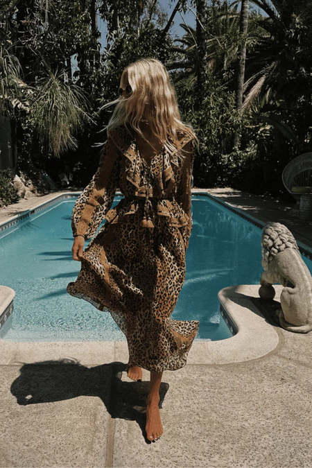SPELL & THE GYPSY COLLECTIVE Hendrix Boho Dress - Dusty Pink
