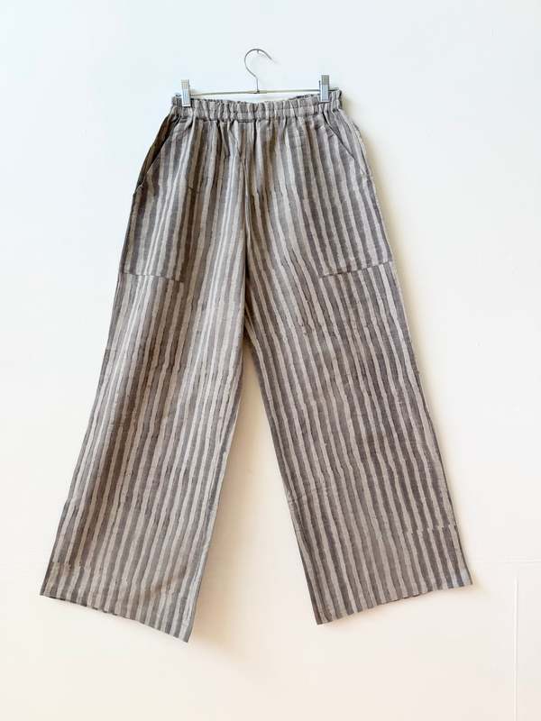 Happy French Gang Omar Grey Stripe Pants