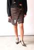 MM6 Maison Margiela Checkered Wool Mini Skirt - Brown/Black - Thumbnail 1