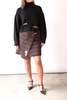 MM6 Maison Margiela Checkered Wool Mini Skirt - Brown/Black - Thumbnail 2