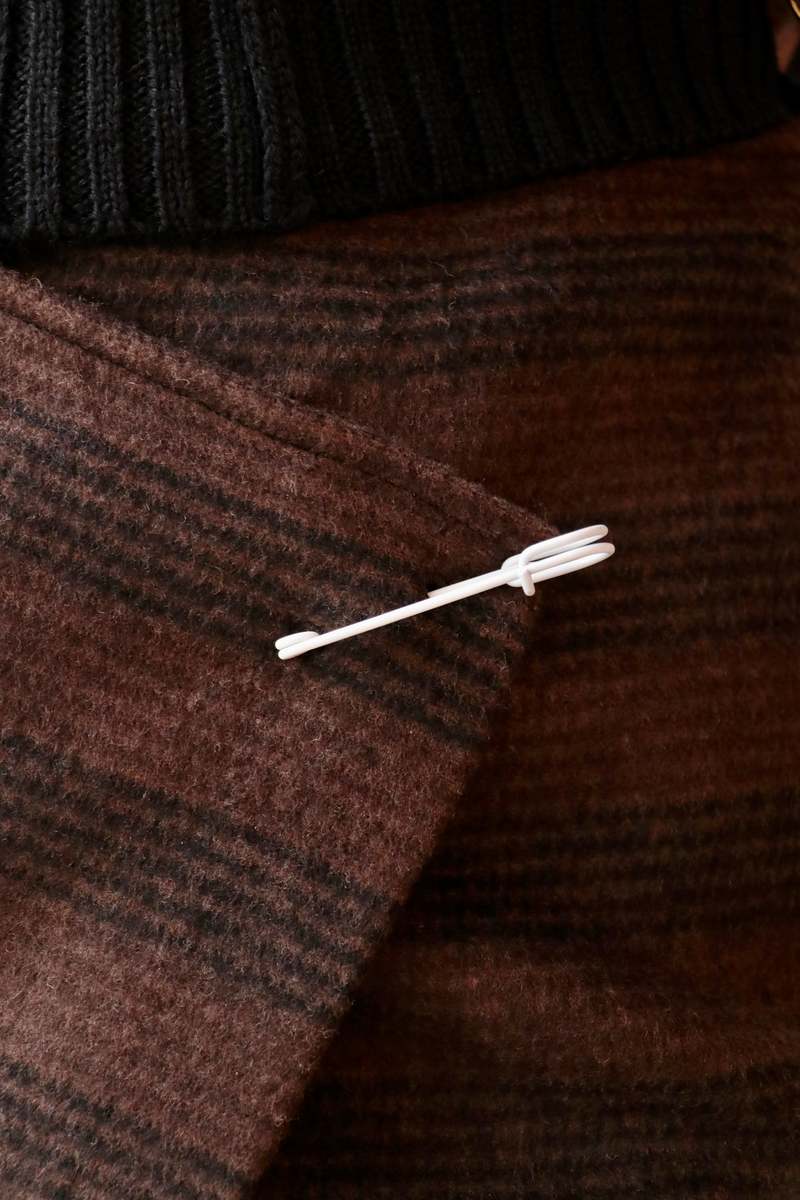 MM6 Maison Margiela Checkered Wool Mini Skirt - Brown/Black