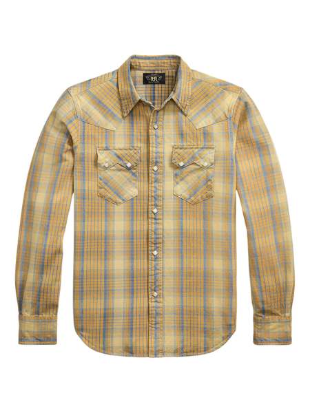 RRL Harvest WS Sport Shirt - Black/White | Garmentory