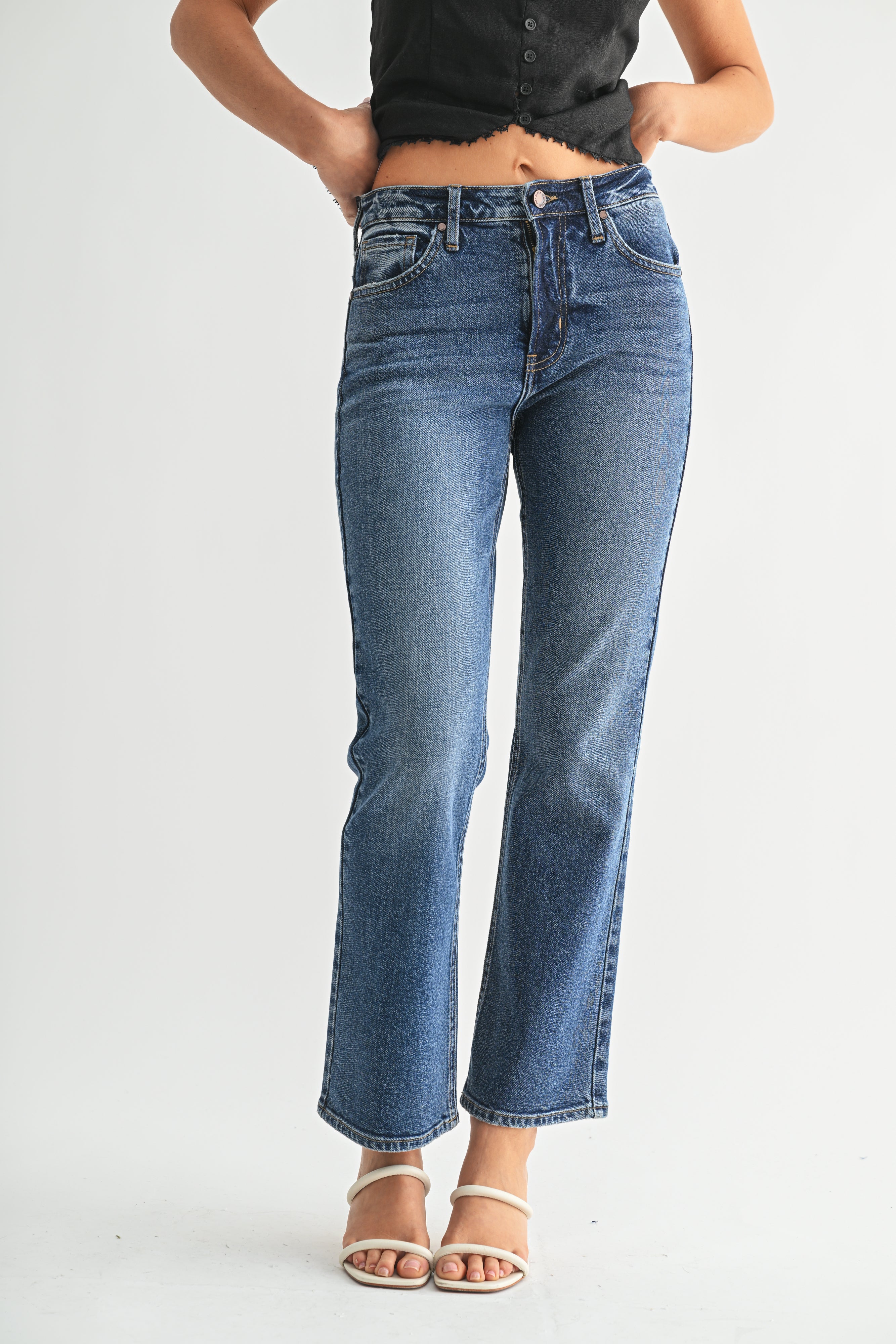 Just Black Denim Slim Cropped Bootcut | Garmentory