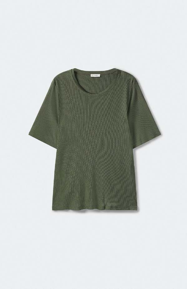 Silk Laundry Ribbed T-shirt - Cedar