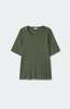 Silk Laundry Ribbed T-shirt - Cedar - Thumbnail 1