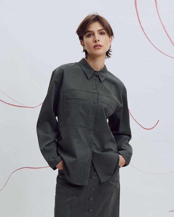 Eve Gravel Pompei Overshirt Eve Gravel Pompei Overshirt