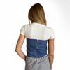 London Atelier Byproduct Denim Multi-Wear Ribbon Strapless Top - Thumbnail 8