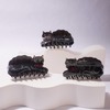 Winona Irene Black Shimmering Cute Kitty Cat Hair Claw with Red Bow Hair Claw - Thumbnail 3