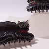 Winona Irene Black Shimmering Cute Kitty Cat Hair Claw with Red Bow Hair Claw - Thumbnail 4
