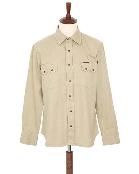 AURALEE／WOOL KID MOHAIR GABARDINE SHIRTS Auralee Wool Kid-Mohair Gabardine Shirt - Dark Olive